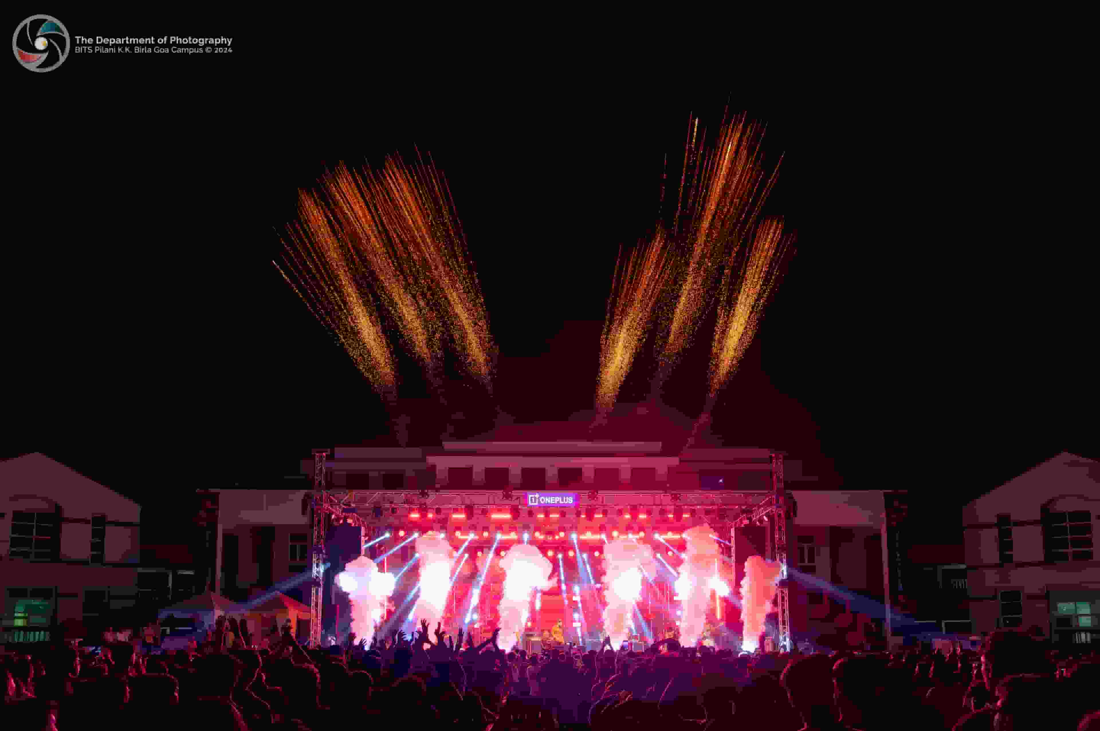 Photo of fireworks in a college festival of BITS Pilani K.K. Birla Goa Campus