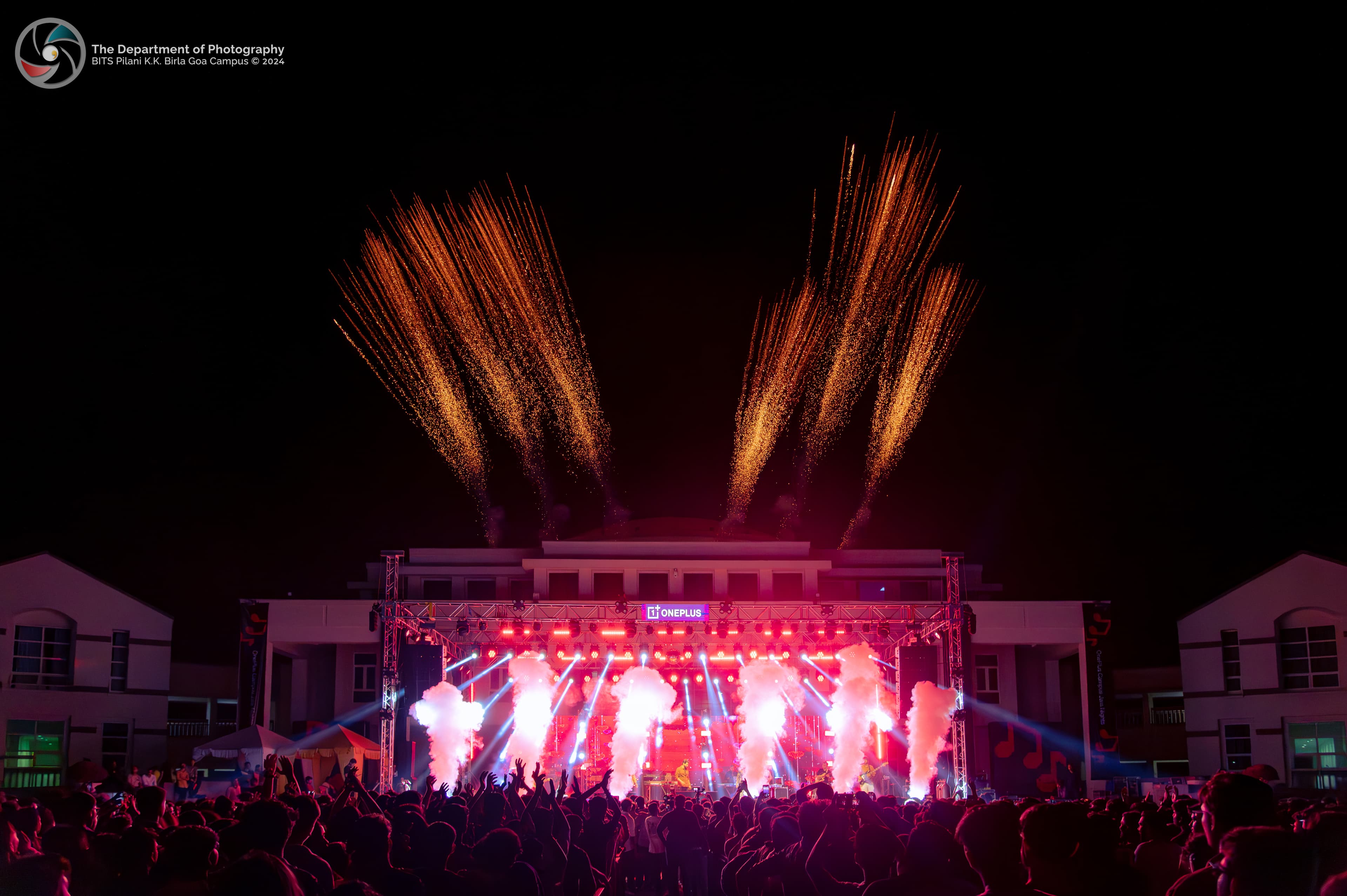 Photo of fireworks in a college festival of BITS Pilani K.K. Birla Goa Campus
