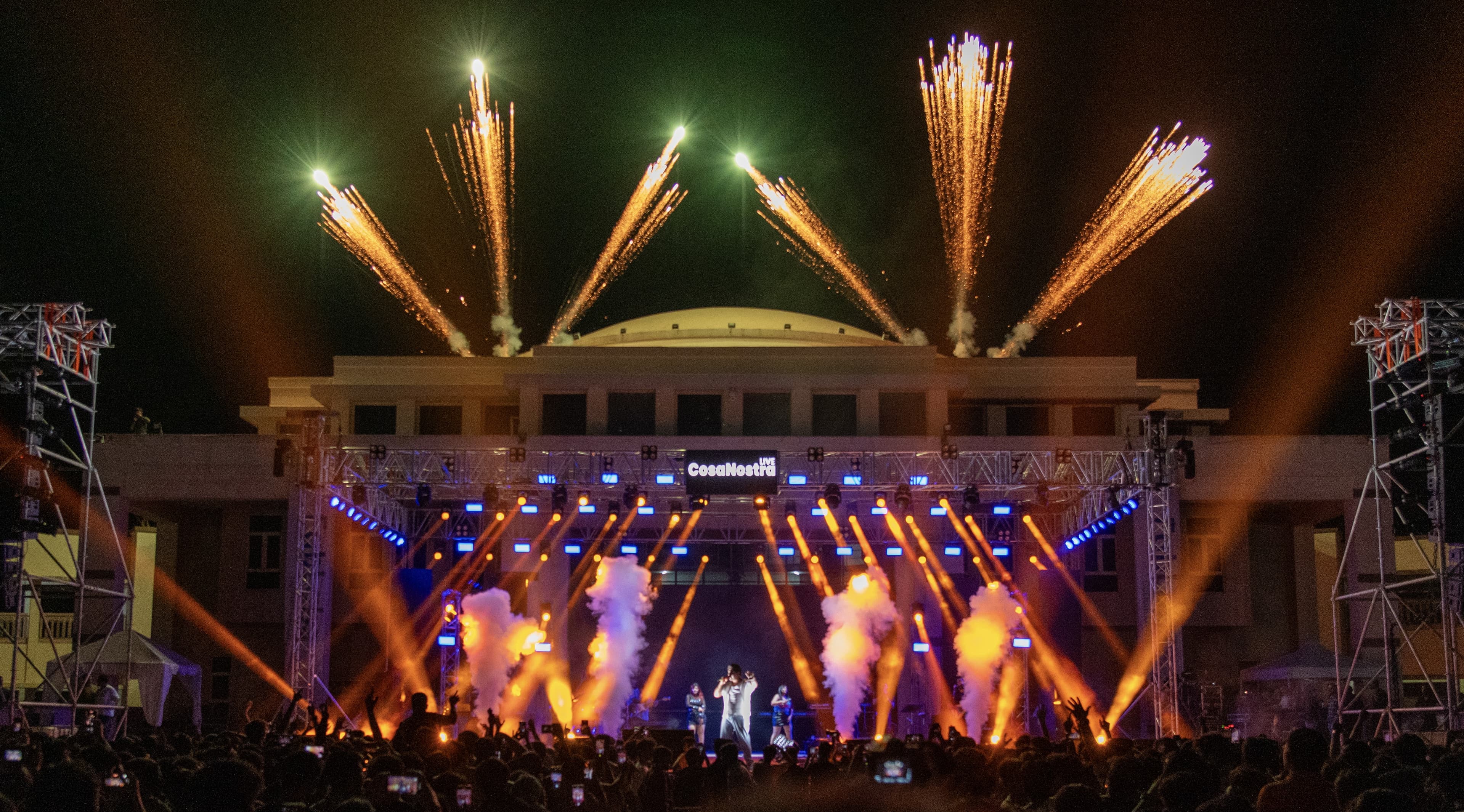 Photo of fireworks in a college festival of BITS Pilani K.K. Birla Goa Campus